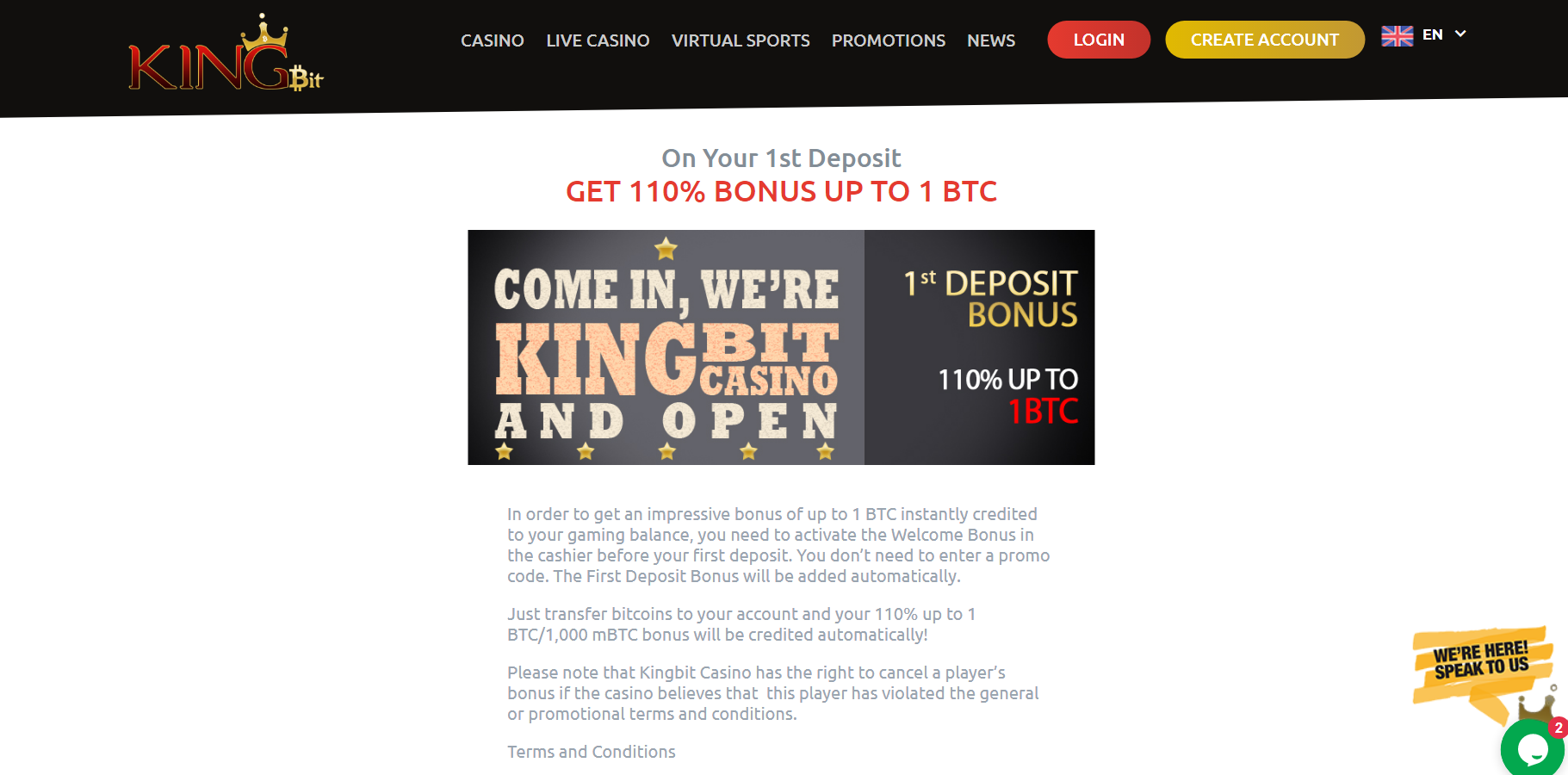 Kingbit bitcoin casinò